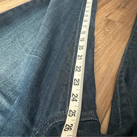 Blank NYC Crossover Distressed Denim Overalls Size 30 Medium Wash Zip Accent - Picture 14 of 16